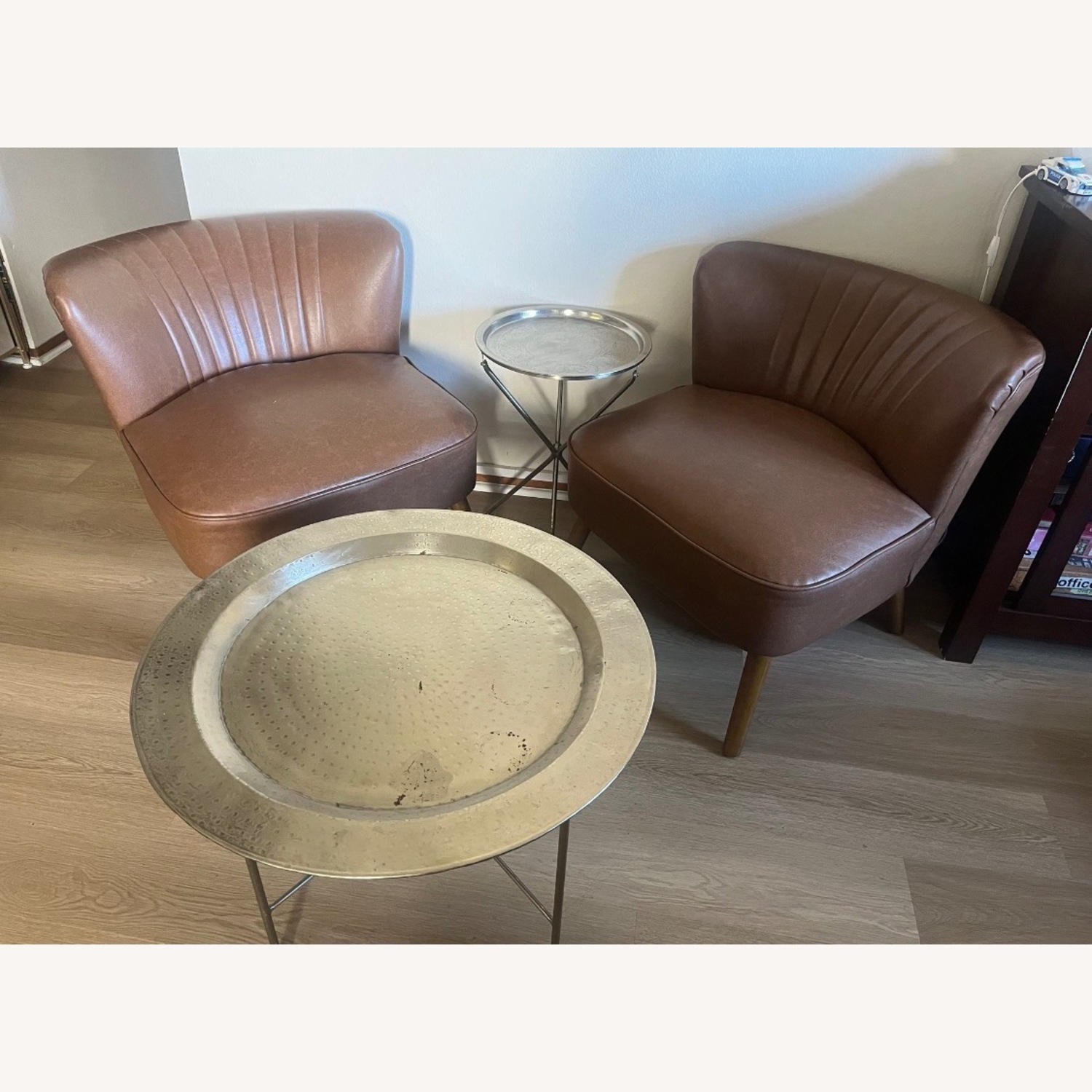 Vintage/Antique Light Brown Accent Chairs - image-5