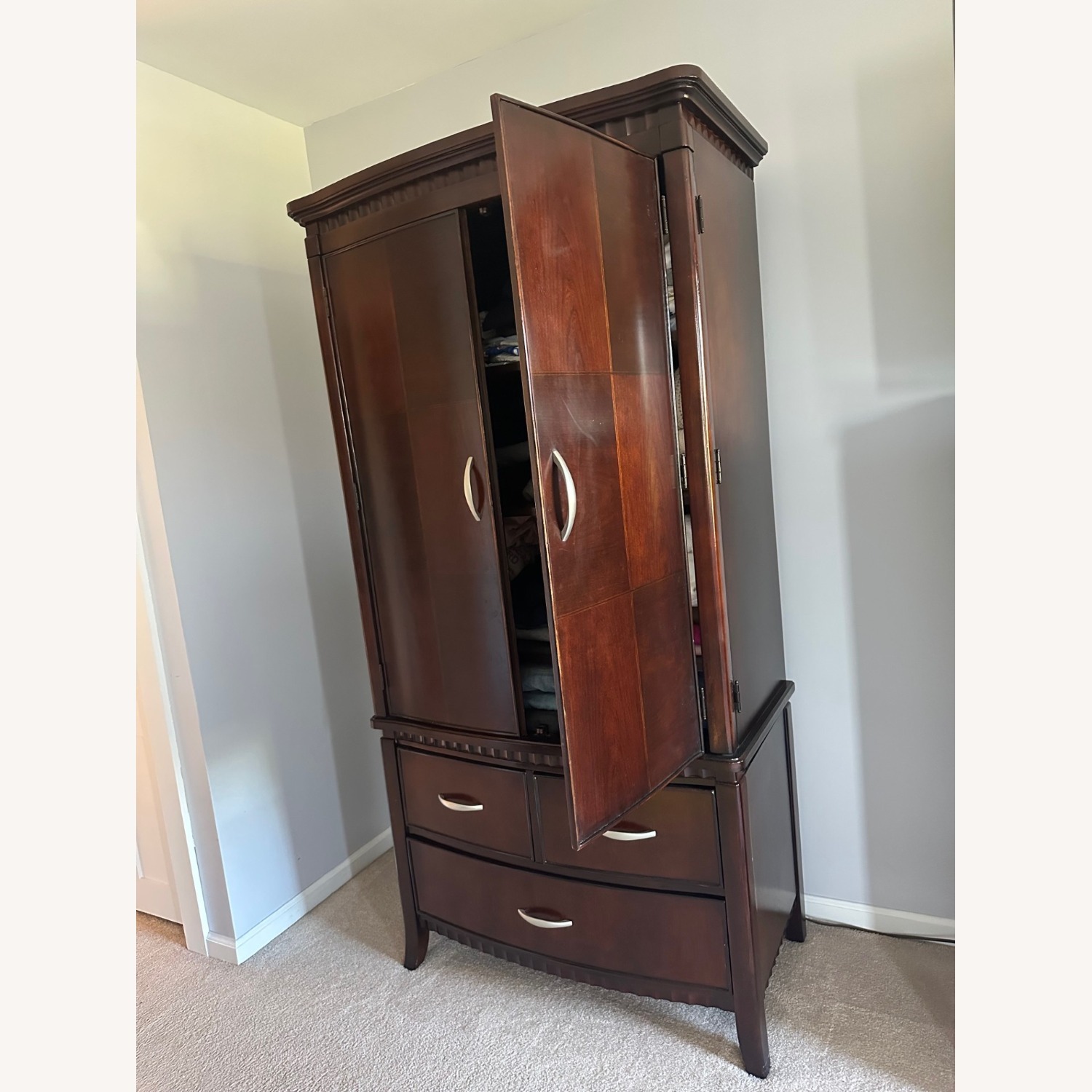 American Furniture Classics Dark Brown Armoire - image-2