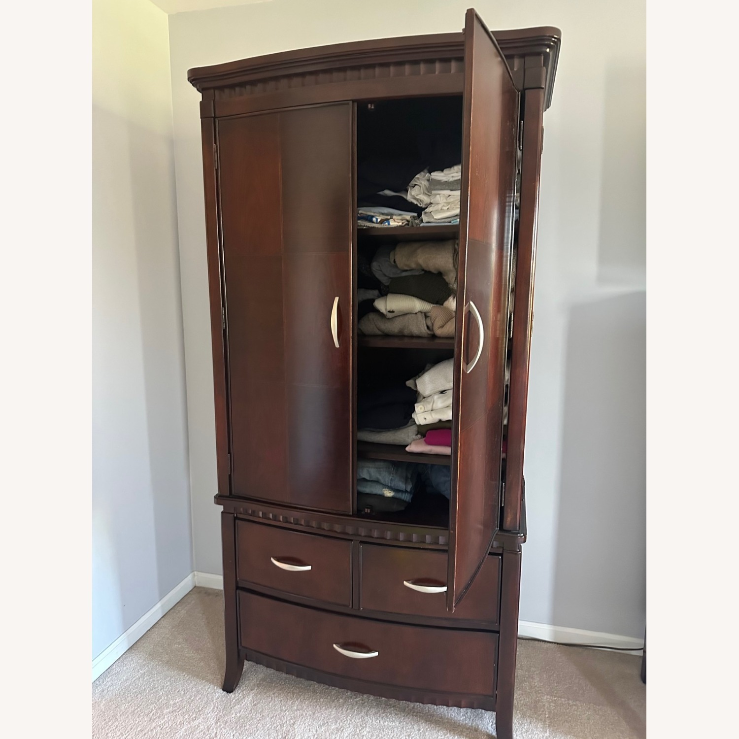 American Furniture Classics Dark Brown Armoire - image-3