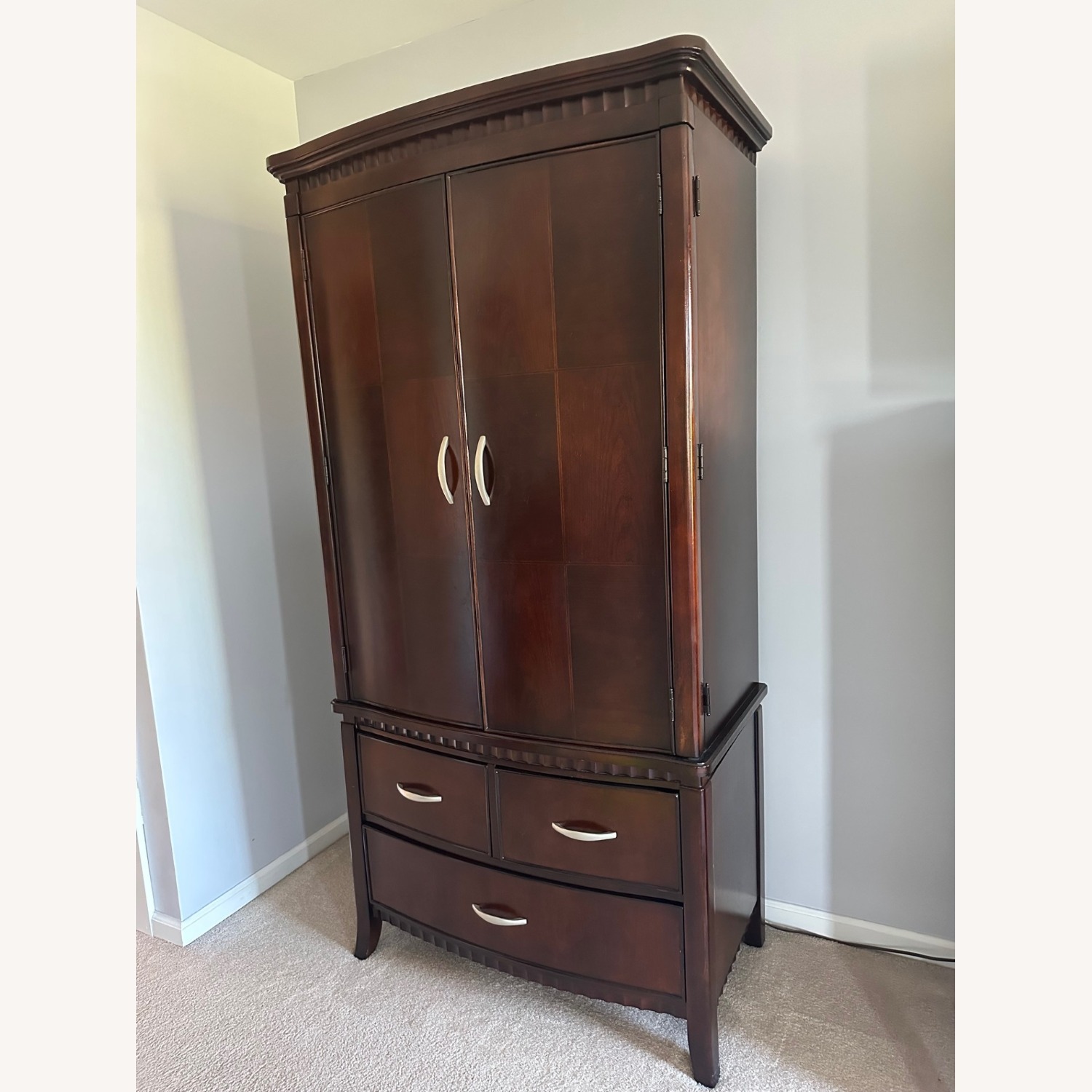 American Furniture Classics Dark Brown Armoire - image-1