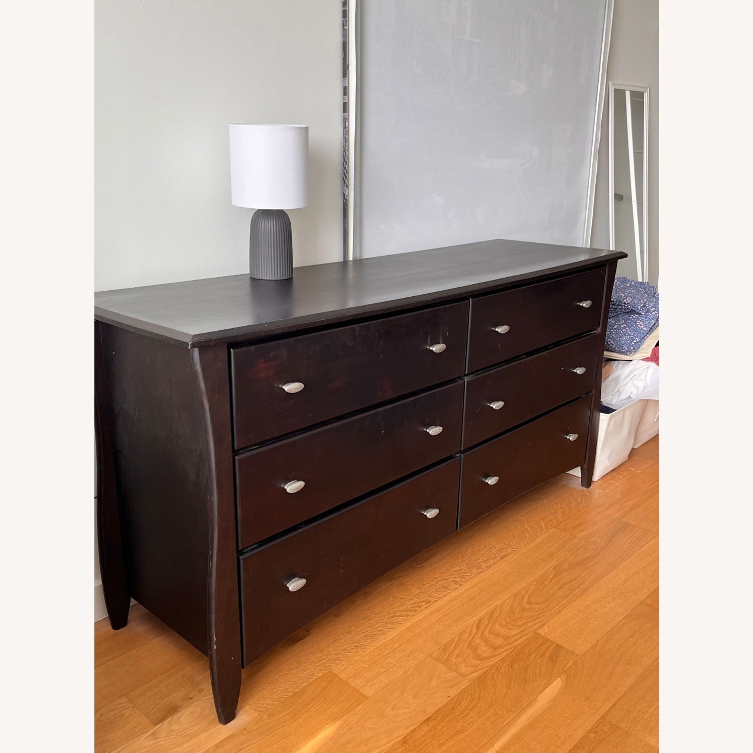 Dark Brown Wood Dresser - image-4