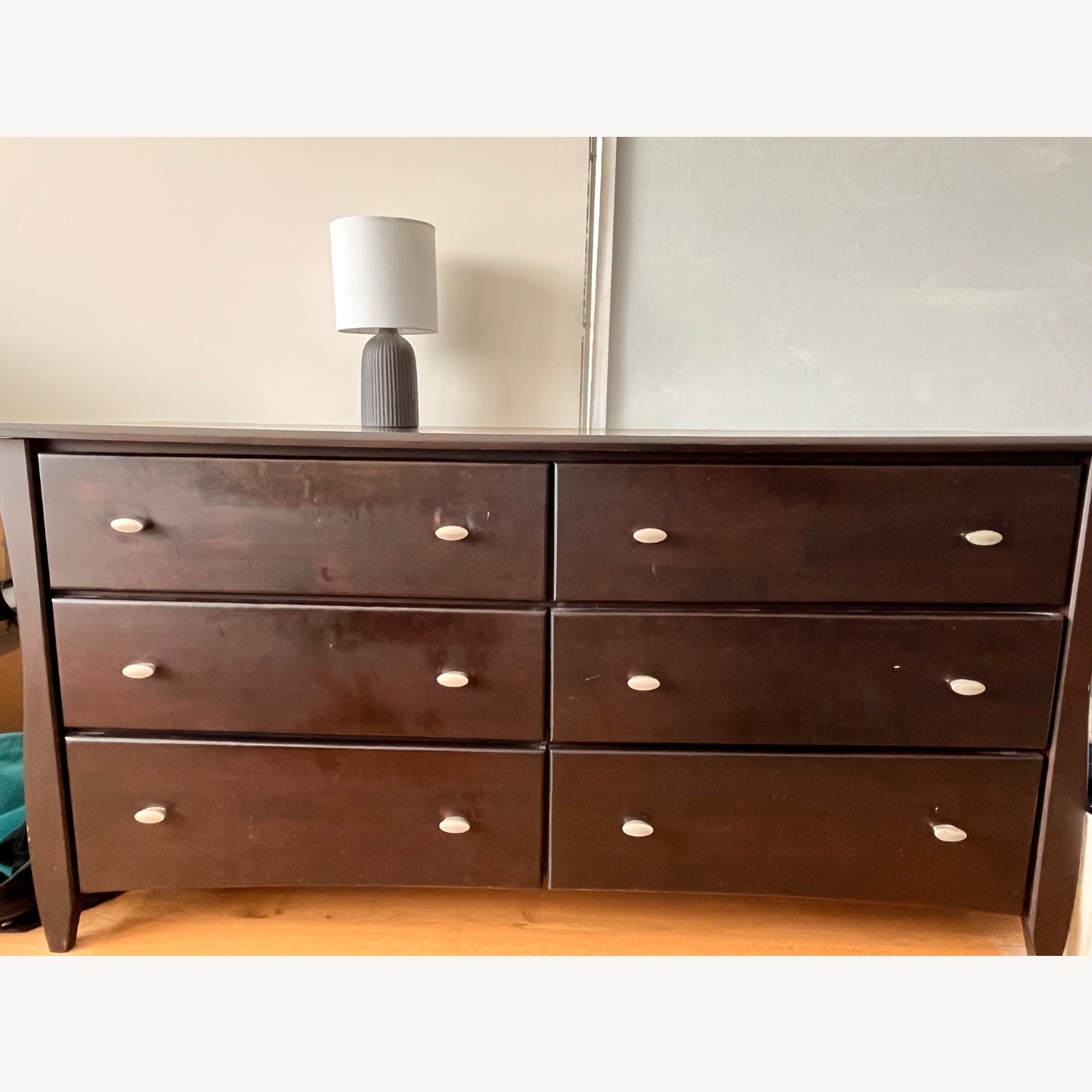 Dark Brown Wood Dresser - image-2