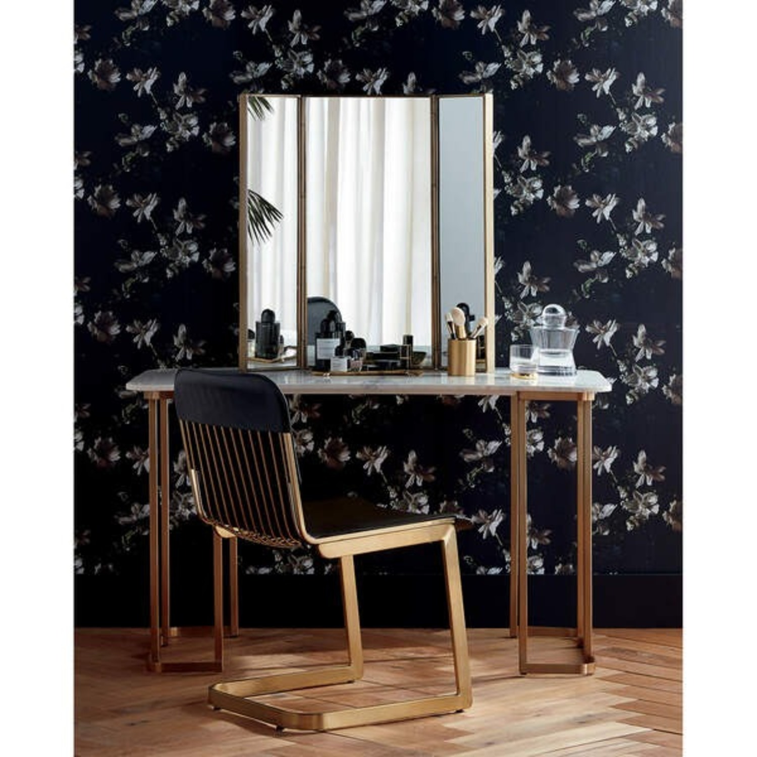 CB2 Dahlia White Marble Desk - image-1