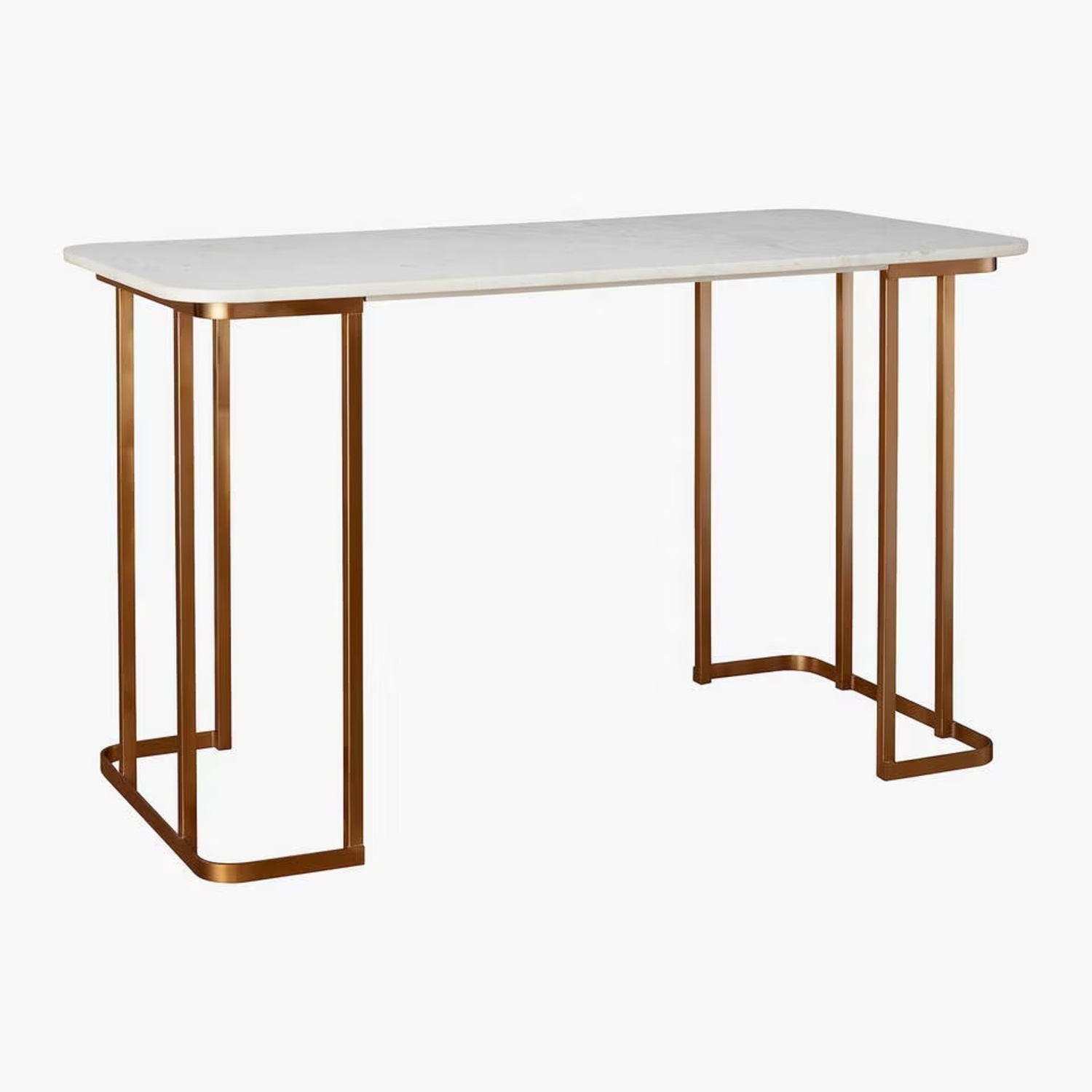 CB2 Dahlia White Marble Desk - image-4