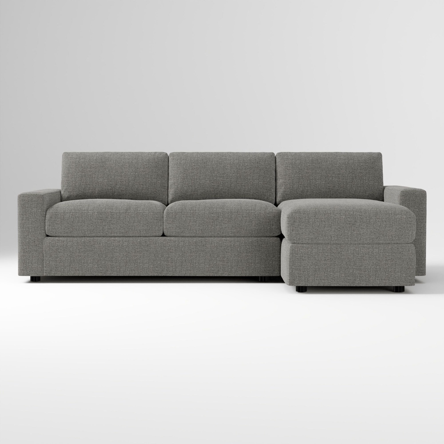 West Elm Urban Gray Sleeper Sectional - image-6
