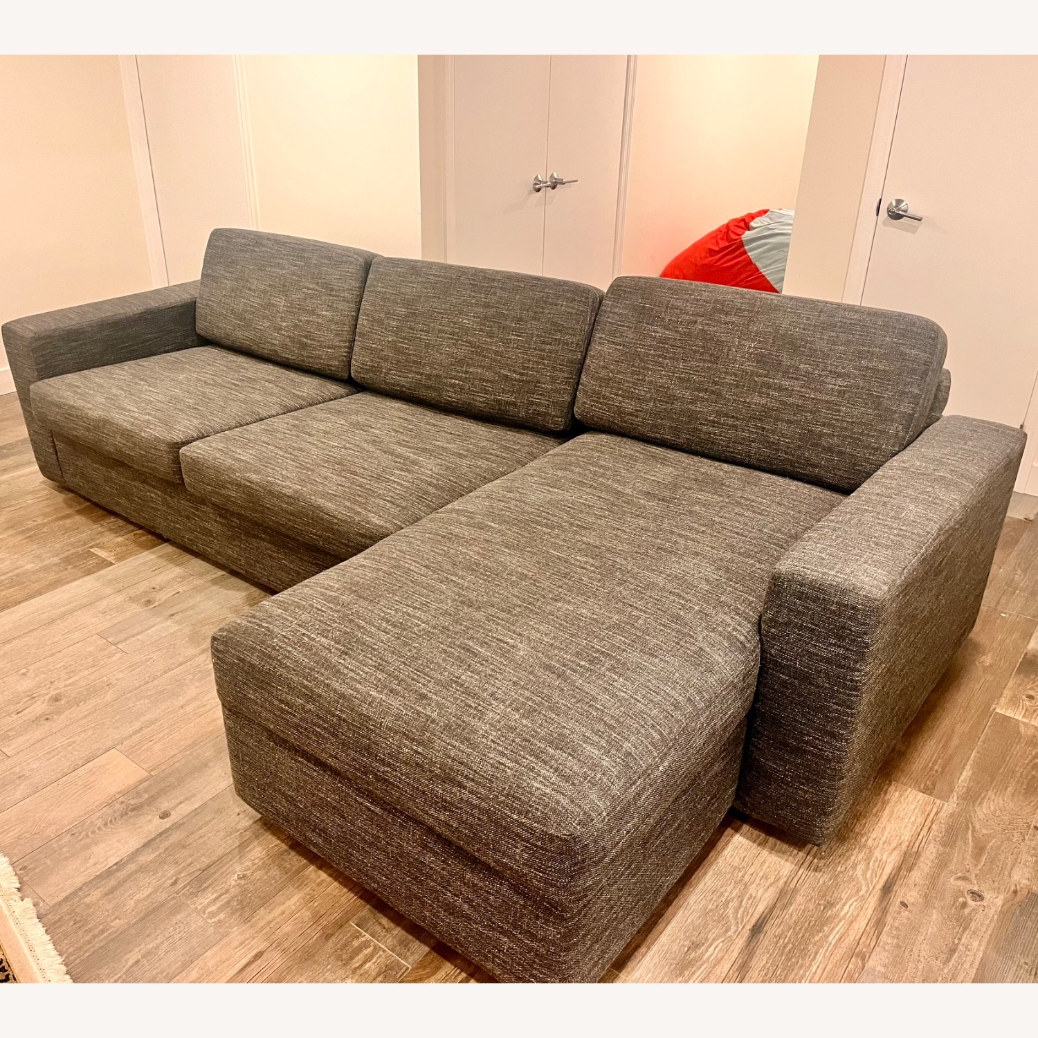 West Elm Urban Gray Sleeper Sectional - image-1