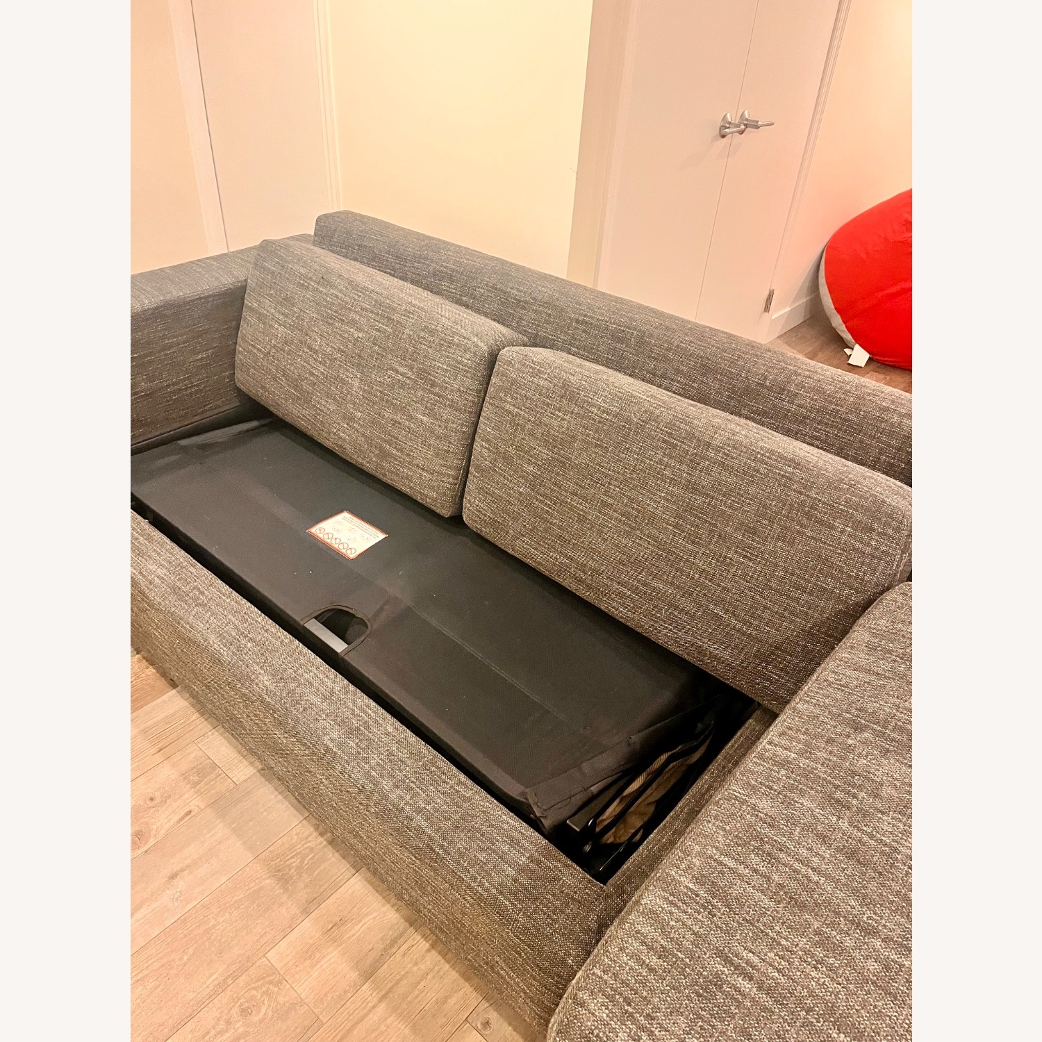 West Elm Urban Gray Sleeper Sectional - image-4