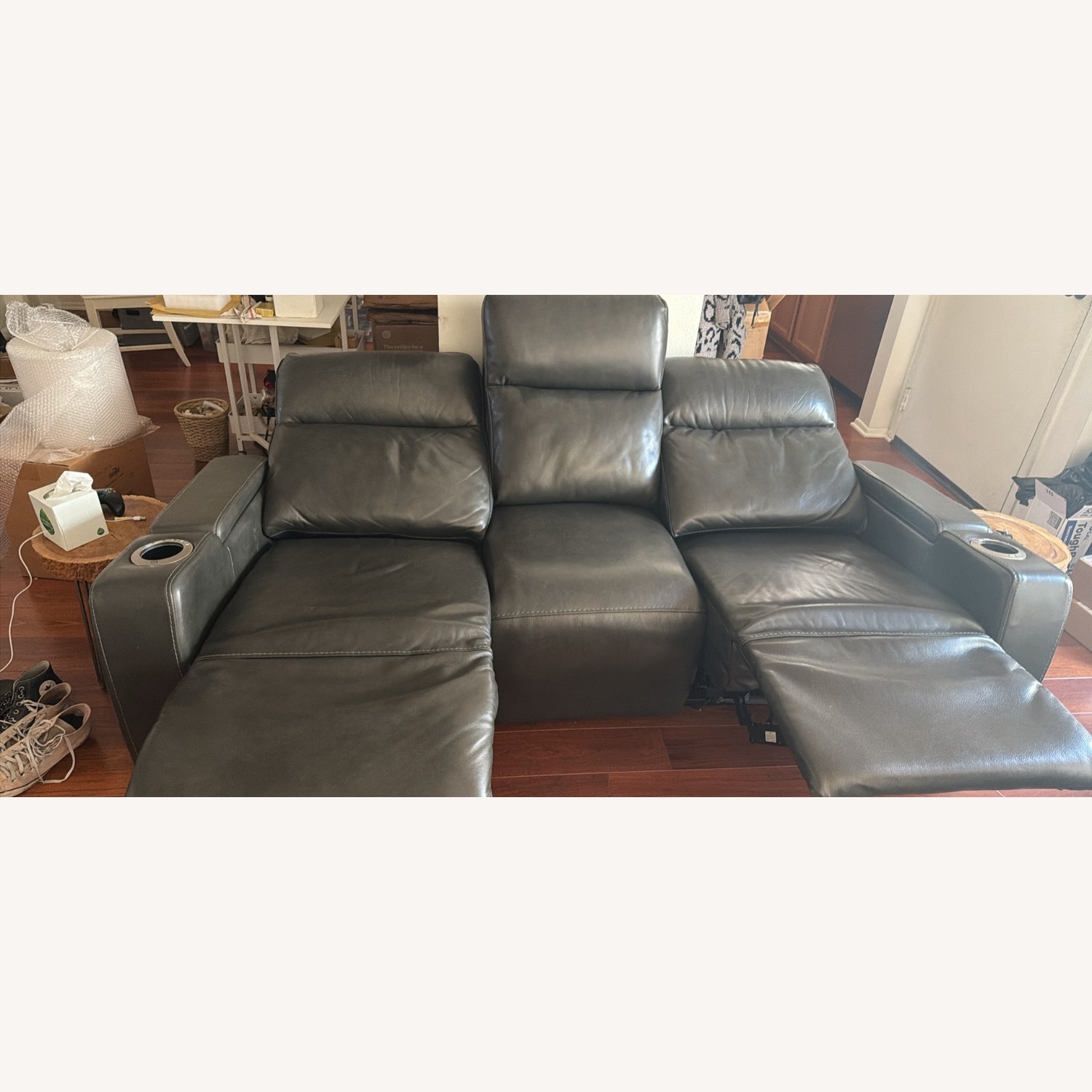Macy's Dark Gray 3+ Seater Sofa - image-5