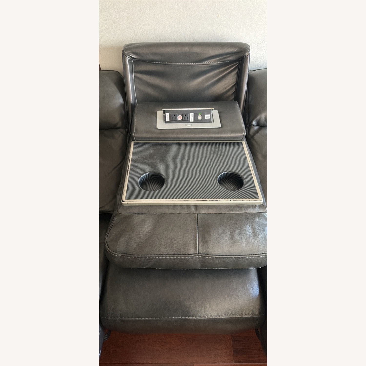 Macy's Dark Gray 3+ Seater Sofa - image-1