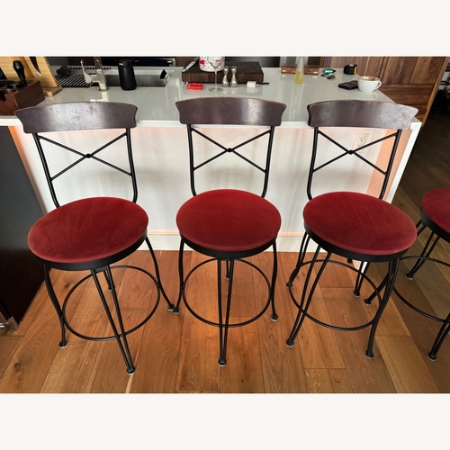 Used Red Velvet Stools for sale on AptDeco