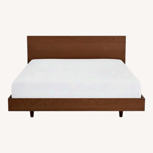 Used Article Basi Dark Brown Wood King Bed for sale on AptDeco