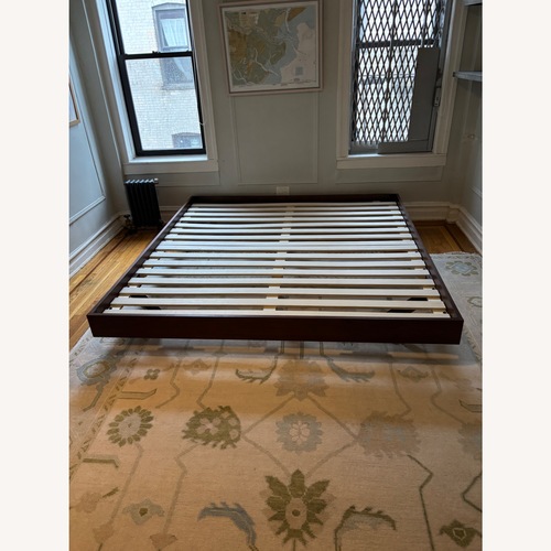 Used Article Basi Dark Brown Wood King Bed for sale on AptDeco