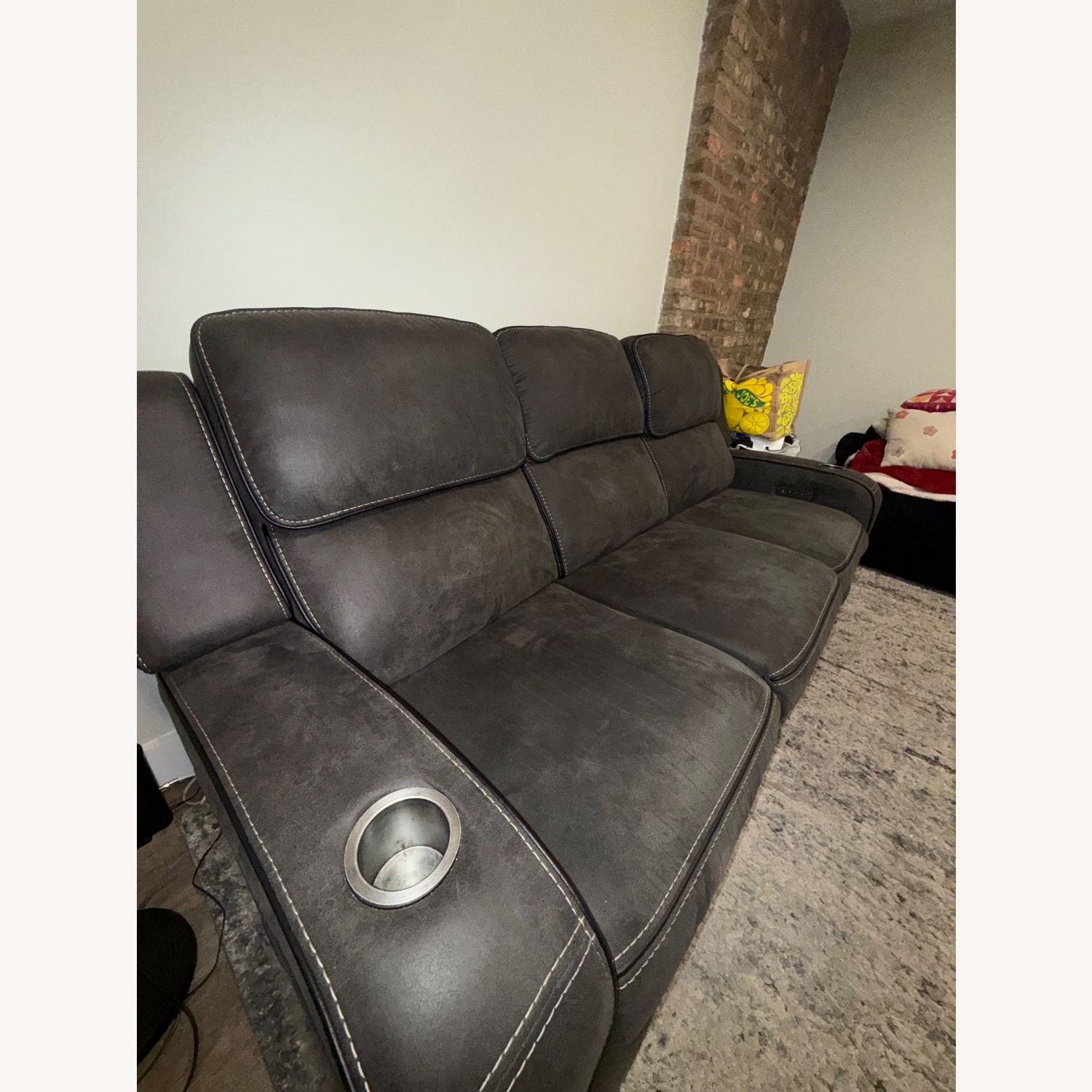 Power Reclining Sofa W Cupholders, USB, Outlets - image-2