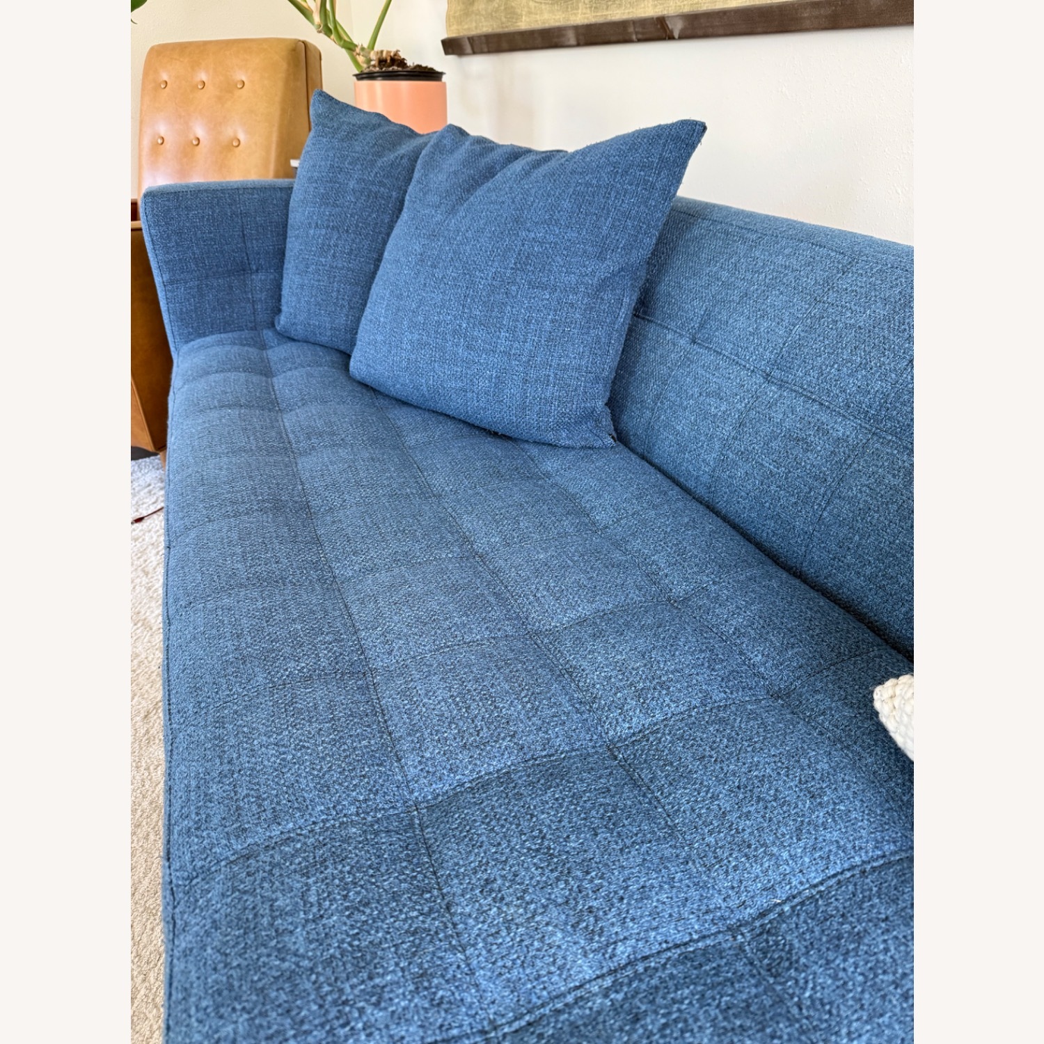 Living Spaces Blue 3+ Seater Sofa - image-4