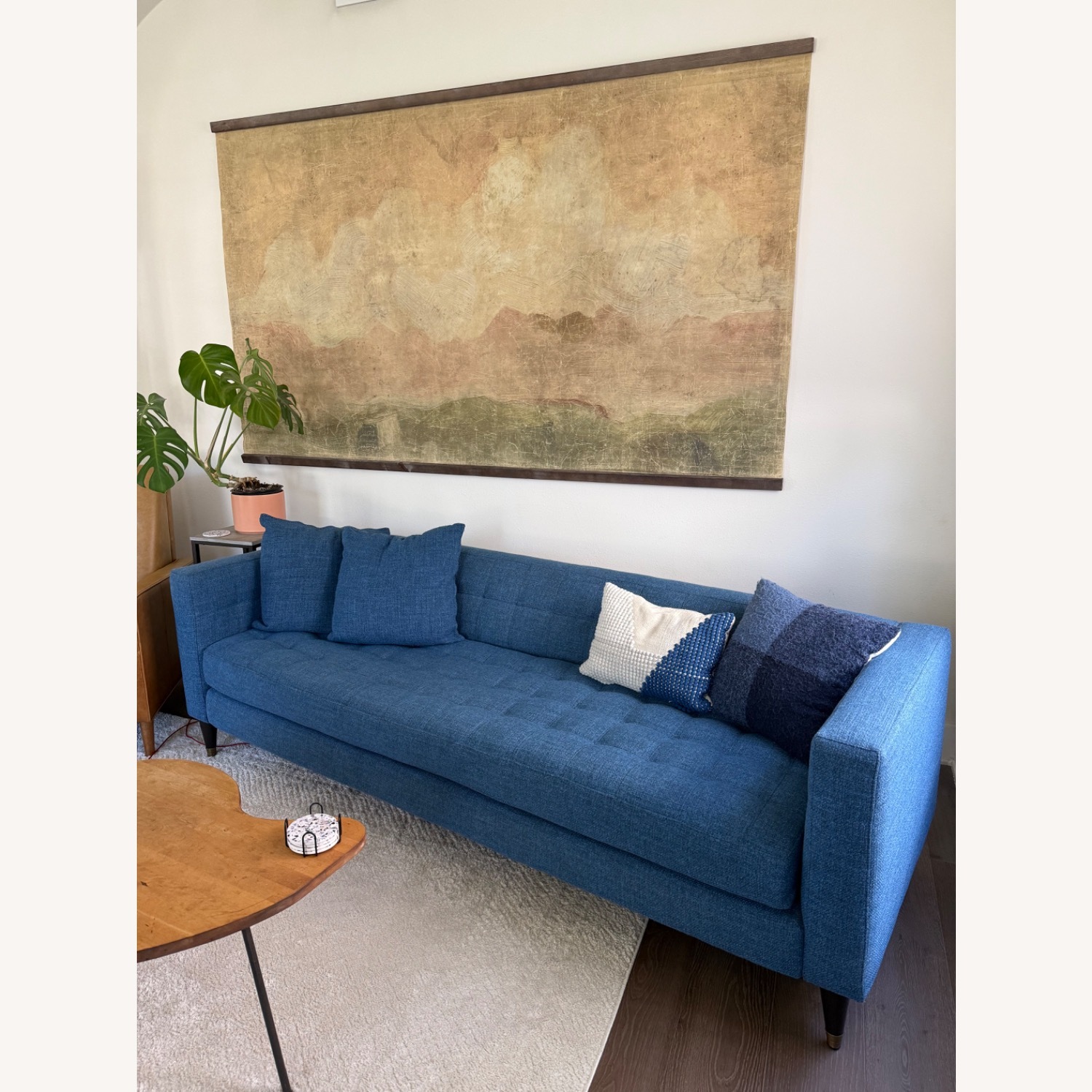 Living Spaces Blue 3+ Seater Sofa - image-2