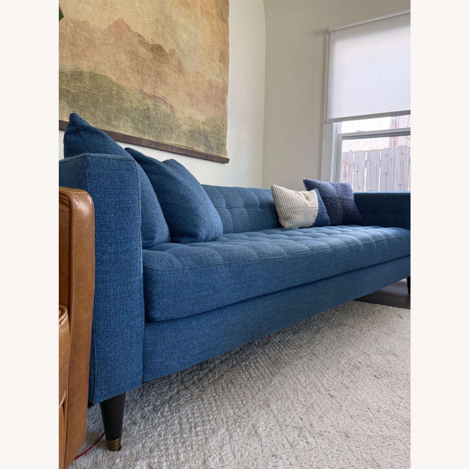 Living Spaces Blue 3+ Seater Sofa - image-3