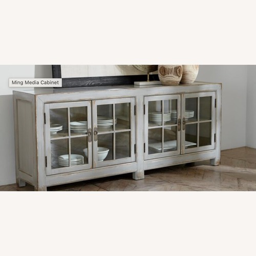 Used Ethan Allen Ming Distressed Sideboard for sale on AptDeco