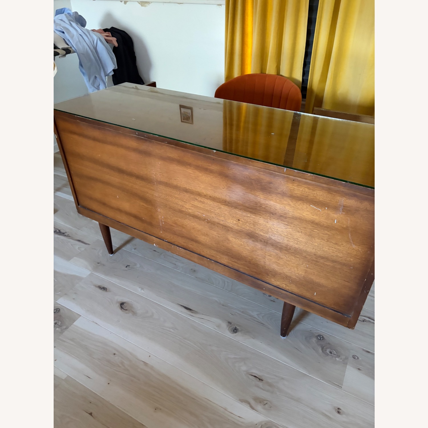 Vintage/Antique Dark Brown Wood Desk - image-3