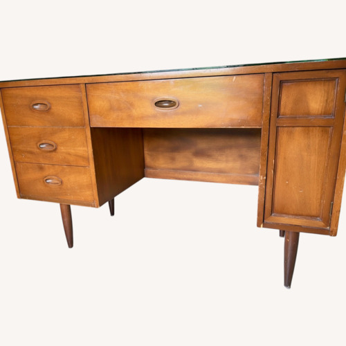 Used Vintage/Antique Dark Brown Wood Desk for sale on AptDeco