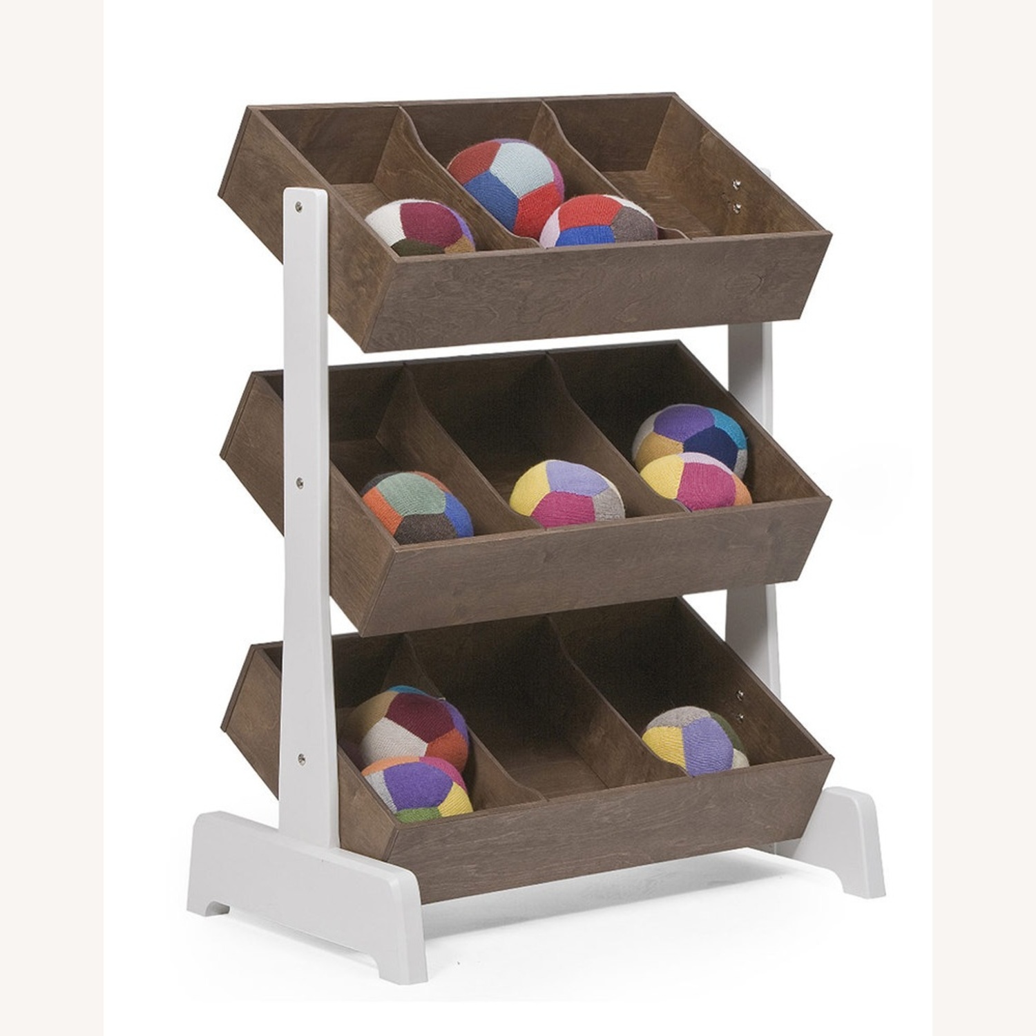 Oeuf Toy Box Dark Brown Wood Media Storage - image-4