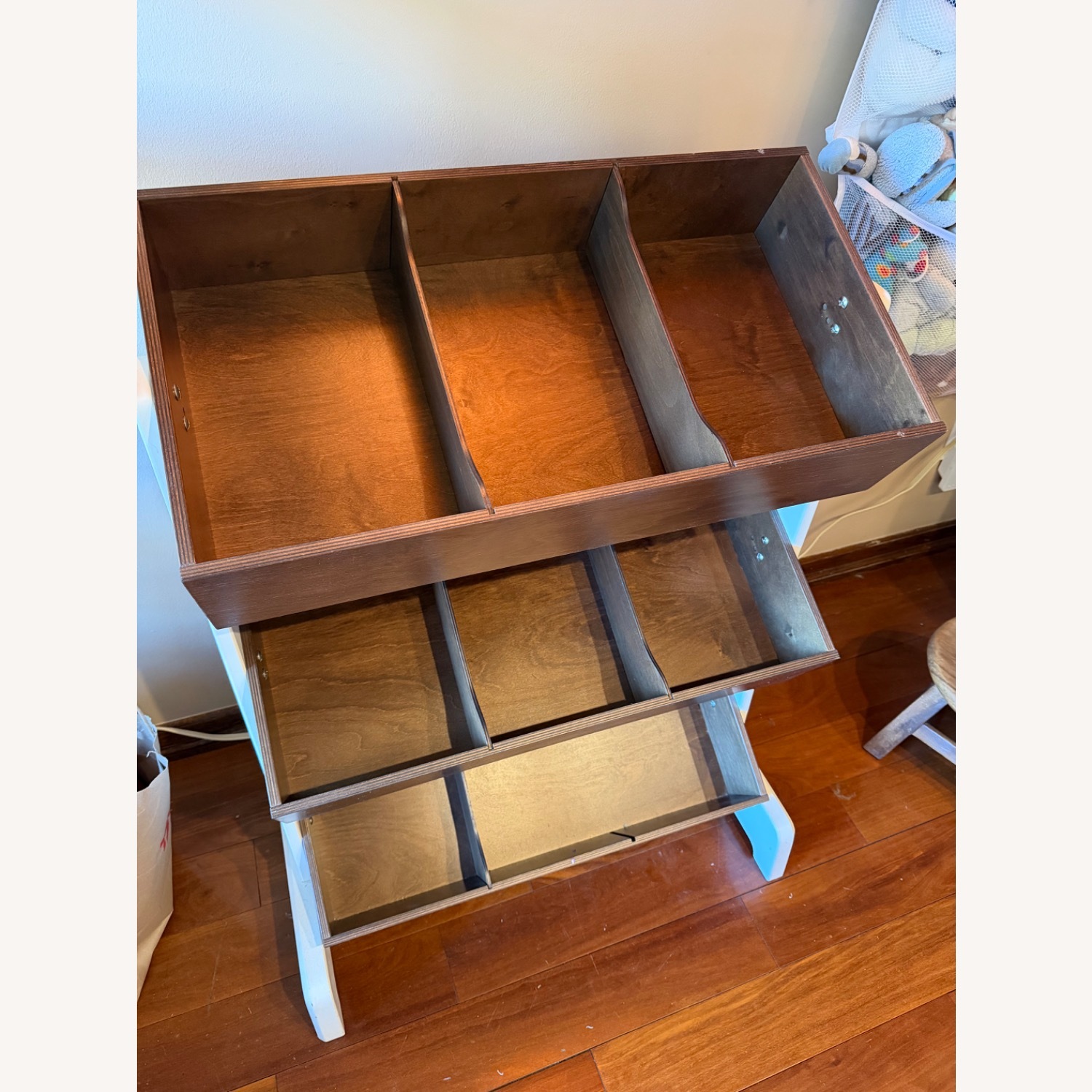 Oeuf Toy Box Dark Brown Wood Media Storage - image-3