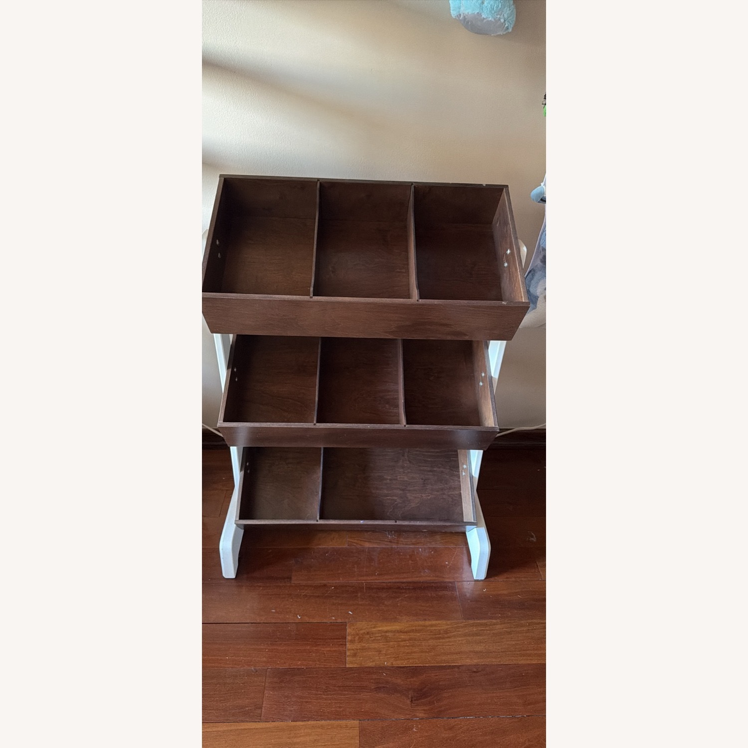 Oeuf Toy Box Dark Brown Wood Media Storage - image-1