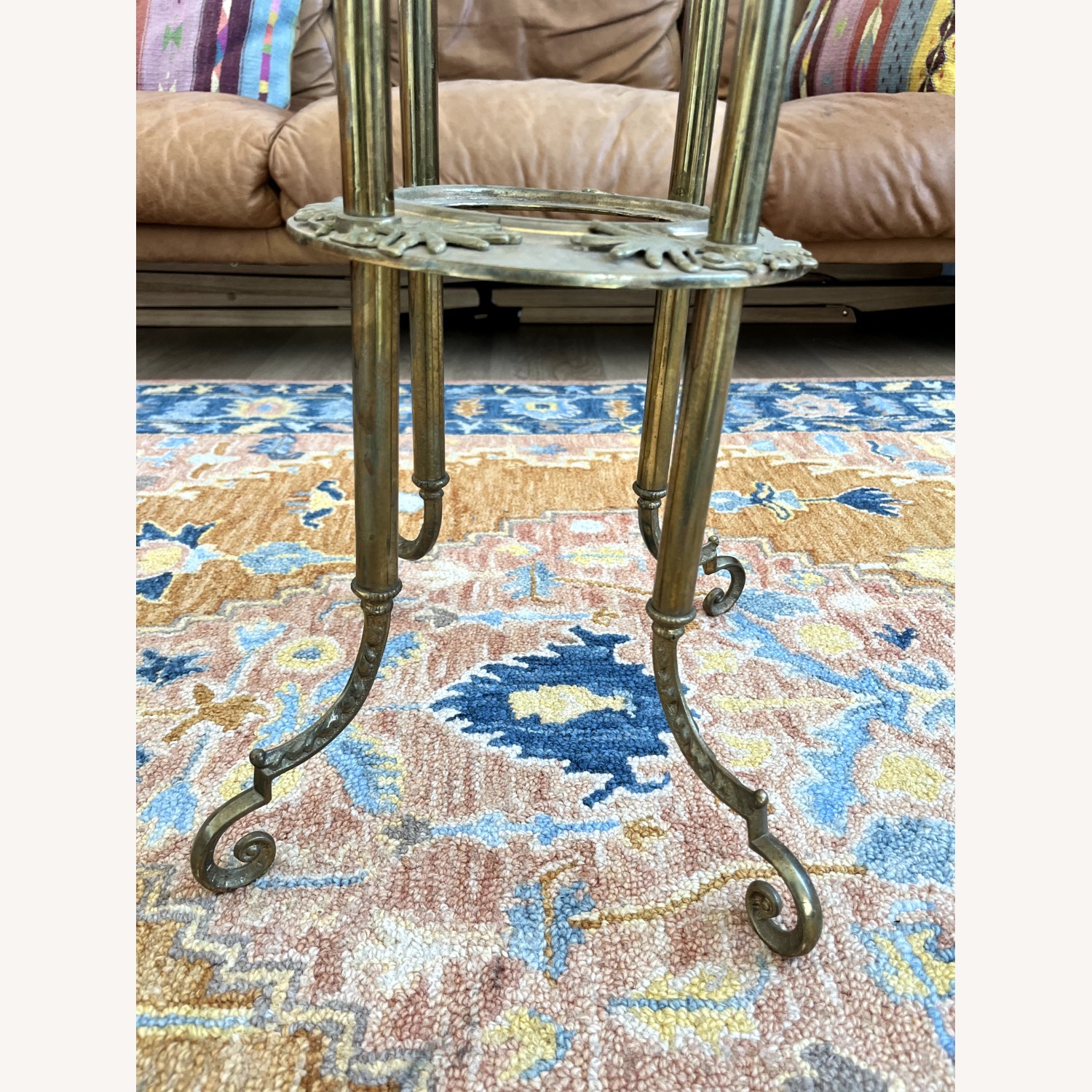 Vintage/Antique Natural Marble Side Table - image-2