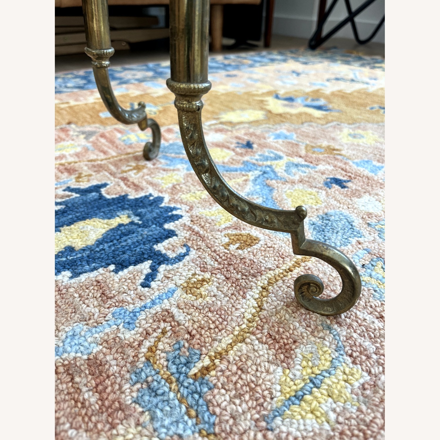 Vintage/Antique Natural Marble Side Table - image-4