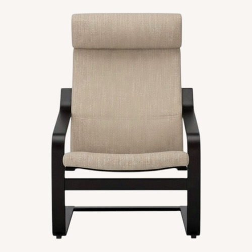 Used IKEA POÄNG Dark Brown Fabric Recliner for sale on AptDeco