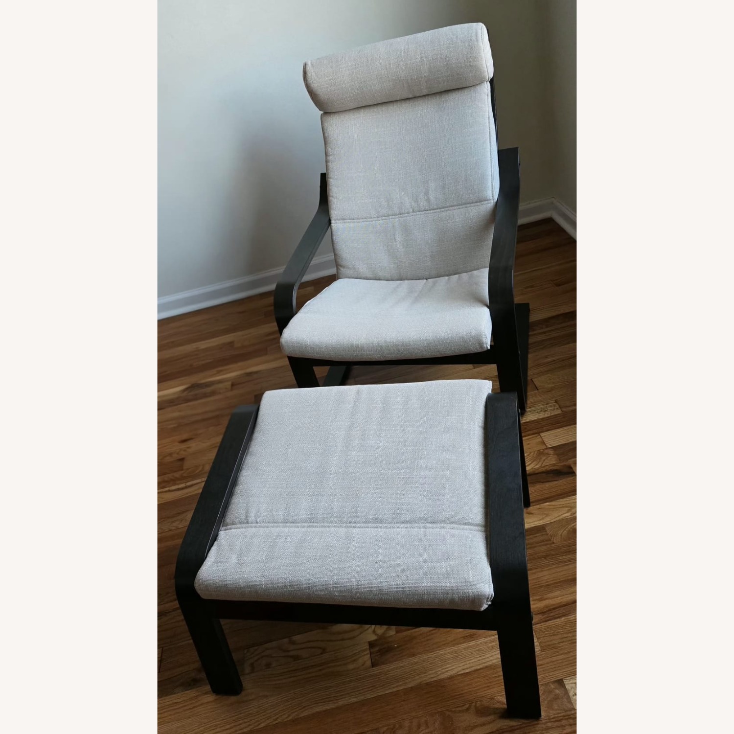 IKEA POÄNG Dark Brown Fabric Recliner - image-3