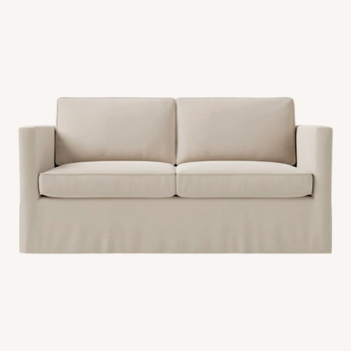 Used West Elm White Fabric 3+ Seater Sofa for sale on AptDeco