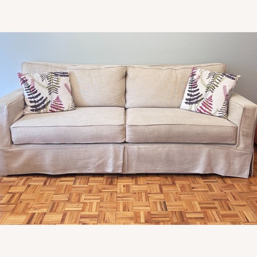 Used West Elm White Fabric 3+ Seater Sofa for sale on AptDeco