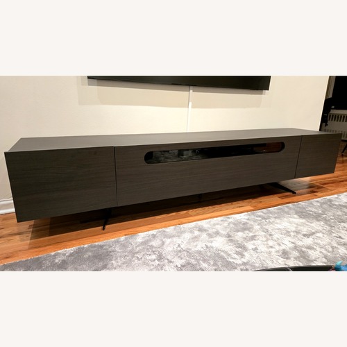 Used Lazzoni Dark Gray Wood Media Storage for sale on AptDeco