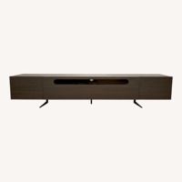 Lazzoni Dark Gray Wood Media Storage