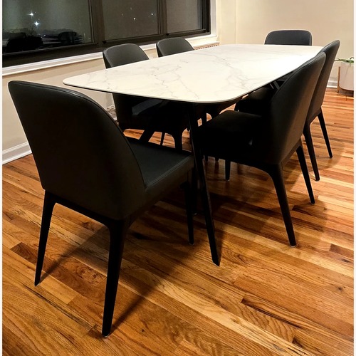 Used Lazzoni White Dining Set for sale on AptDeco