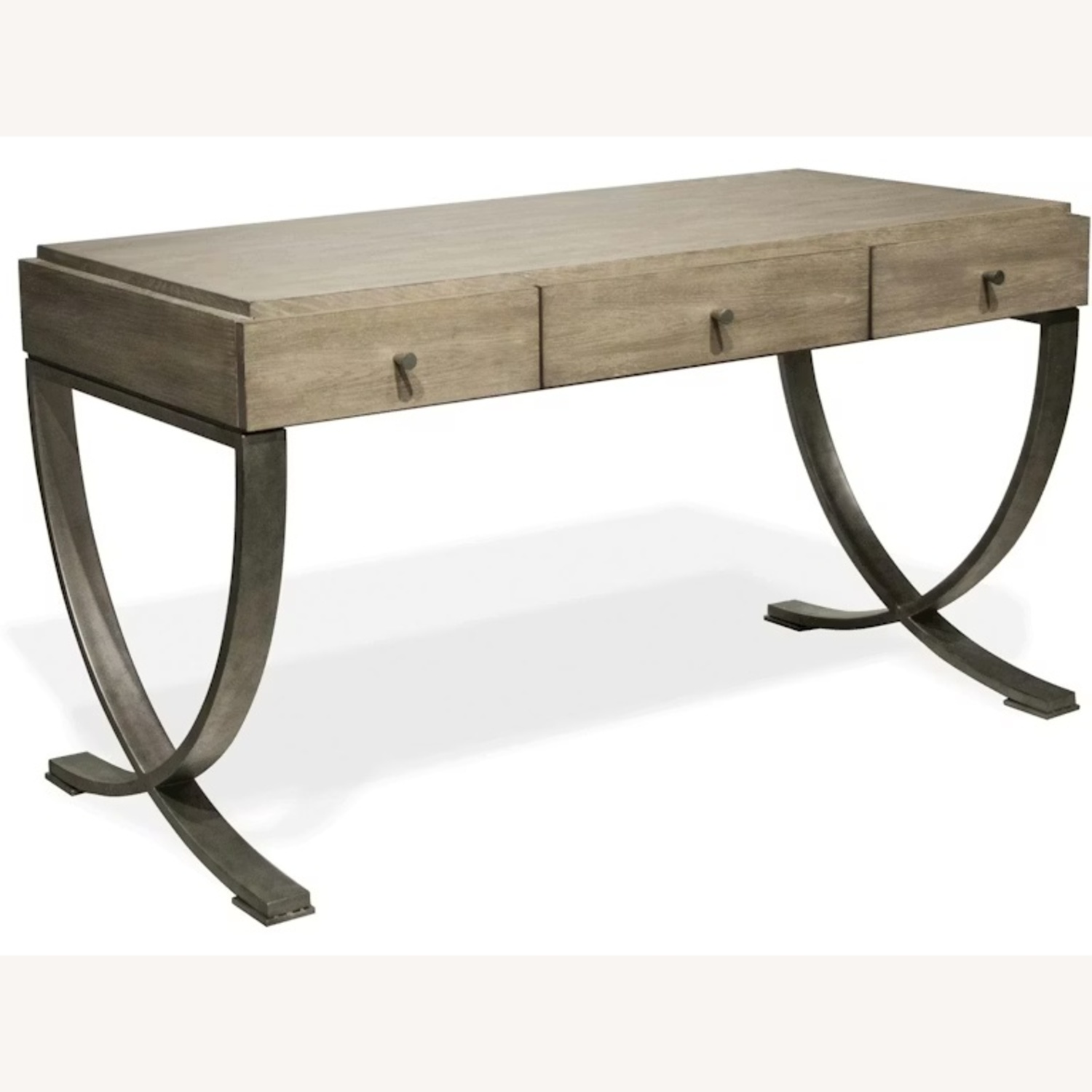 Ashley Furniture Riverside Light Gray Wood Writing Desk - image-4