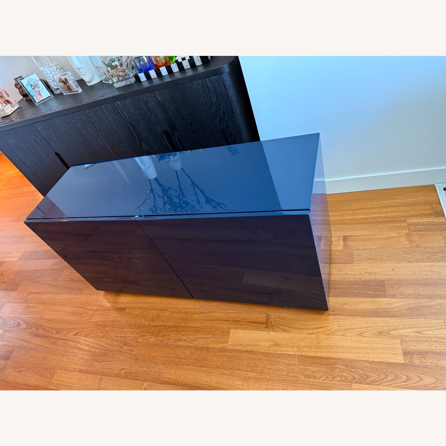 CB2 Fuel Blue Wood Sideboard - image-11