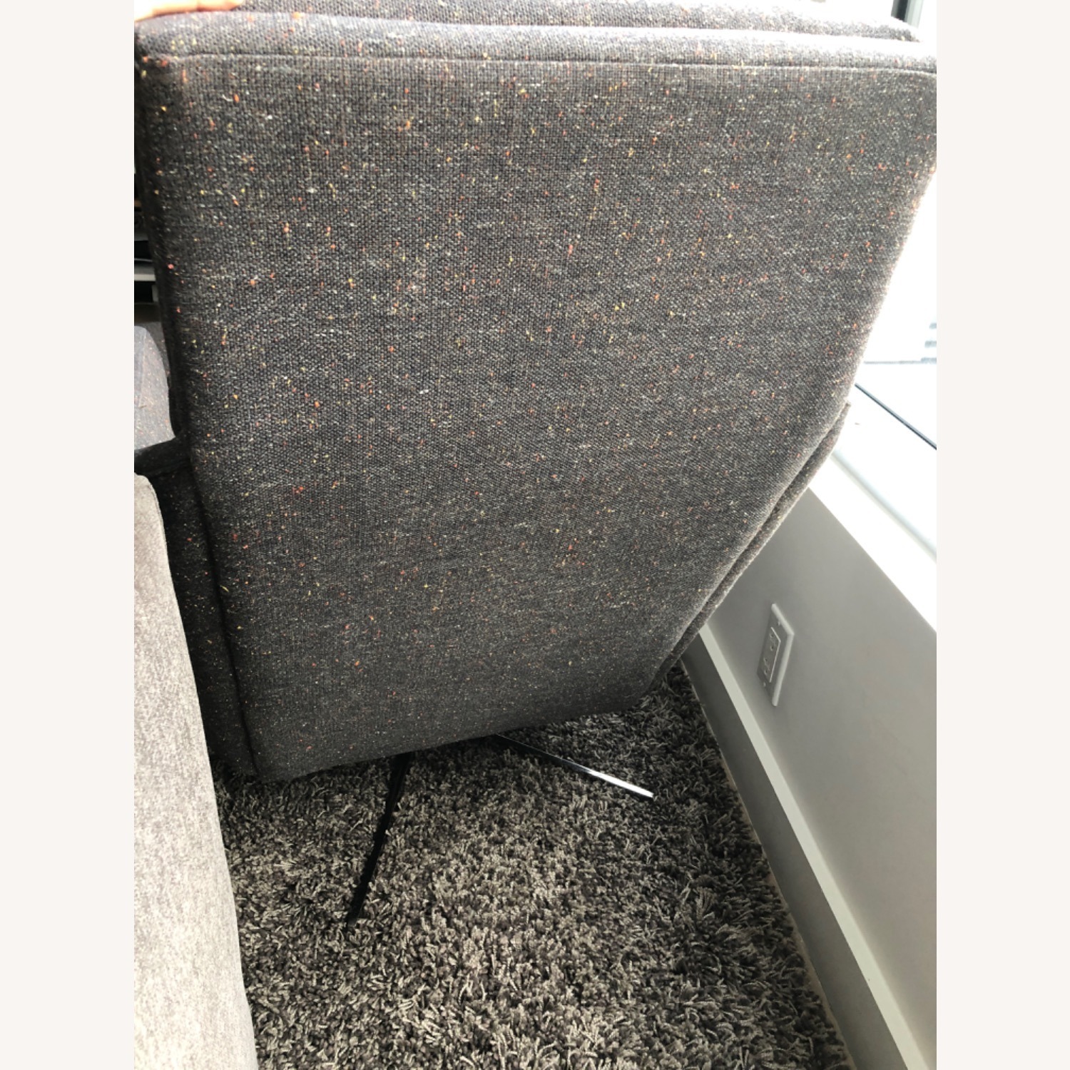 West Elm Austin Swivel Chair & Ottoman - image-4