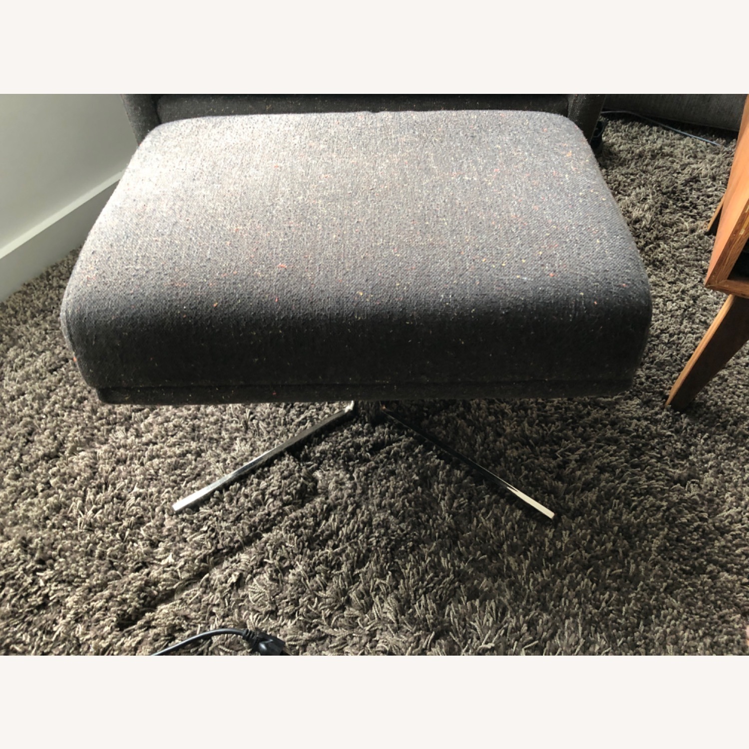 West Elm Austin Swivel Chair & Ottoman - image-6