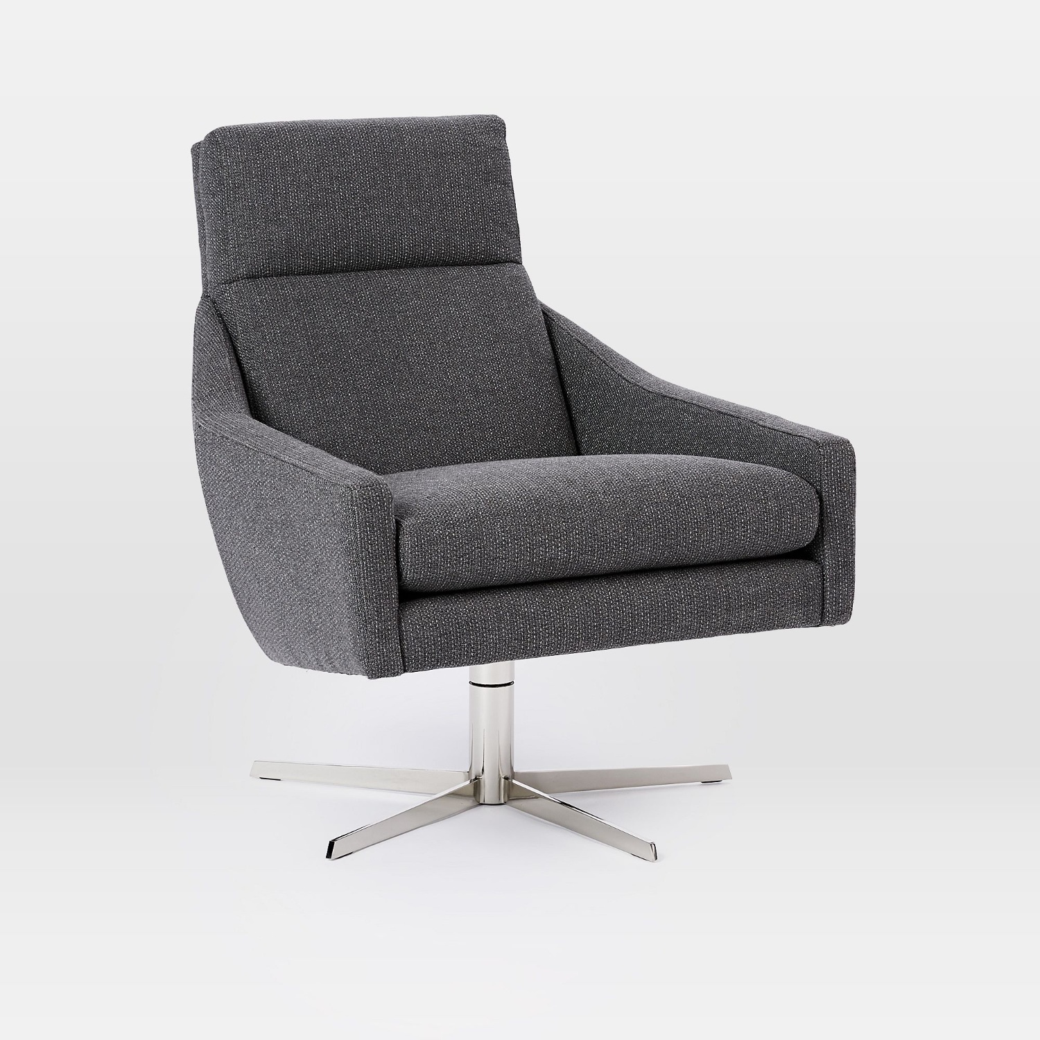 West Elm Austin Swivel Chair & Ottoman - image-8
