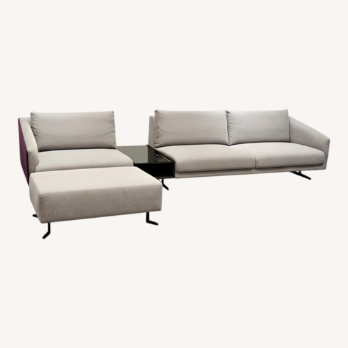 Used Lazzoni Light Gray Fabric 2 Piece Sectional for sale on AptDeco