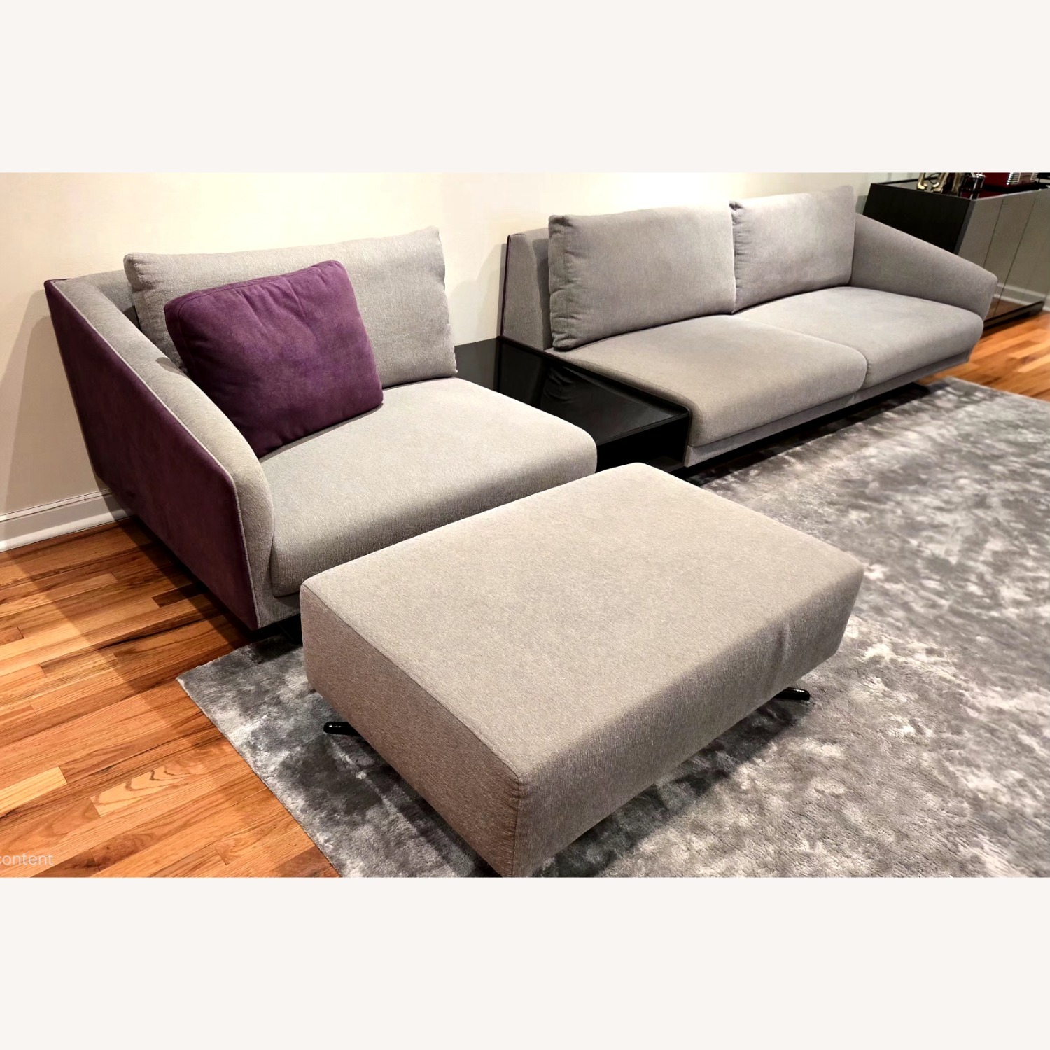 Lazzoni Light Gray Fabric 2 Piece Sectional - image-2