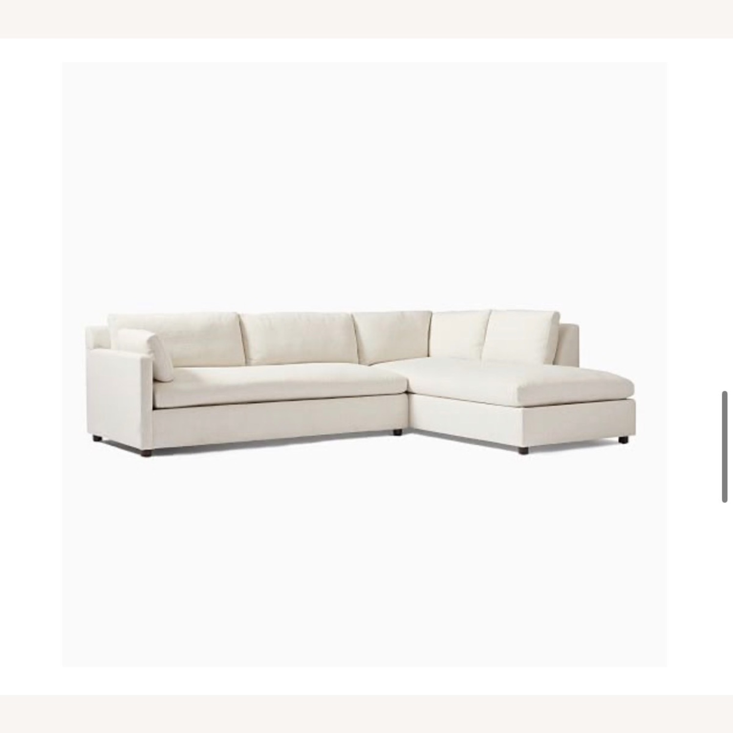 West Elm Marin White Boucle 2 Piece Sectional - image-1