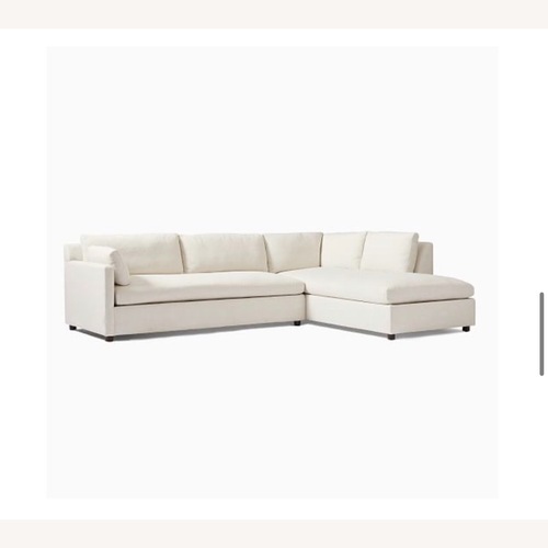 Used West Elm Marin White Boucle 2 Piece Sectional for sale on AptDeco