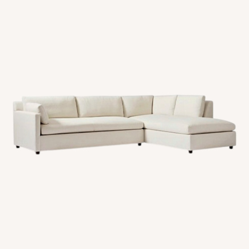Used West Elm Marin White Boucle 2 Piece Sectional for sale on AptDeco