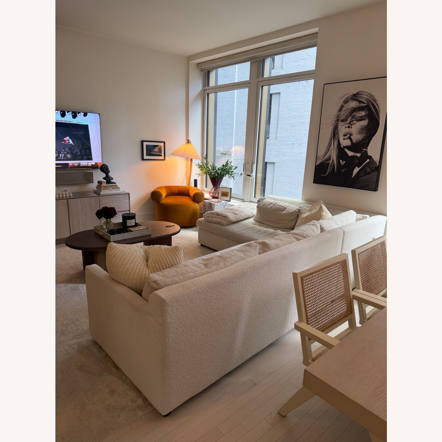 West Elm Marin White Boucle 2 Piece Sectional - image-6