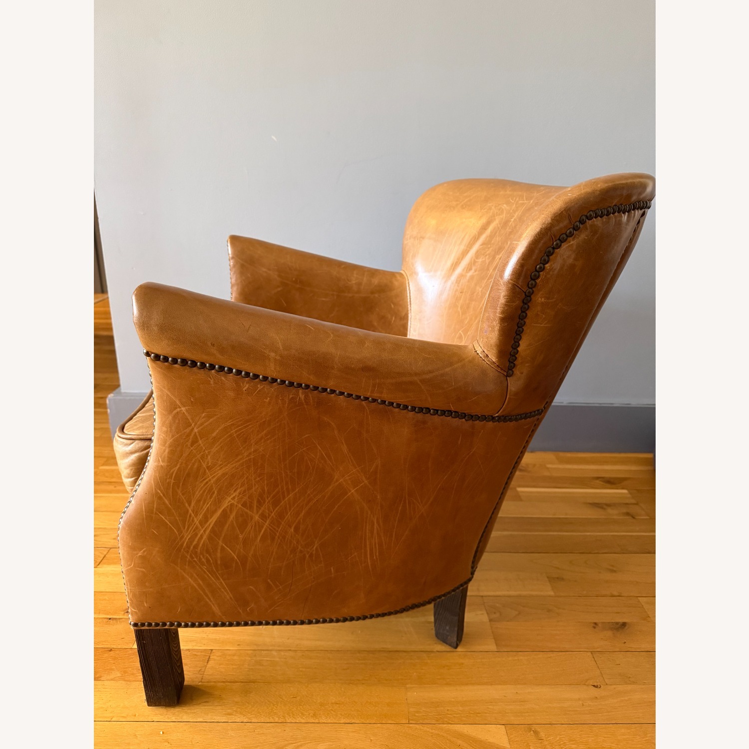 Restoration Hardware Professor's Leather Armchair - image-3
