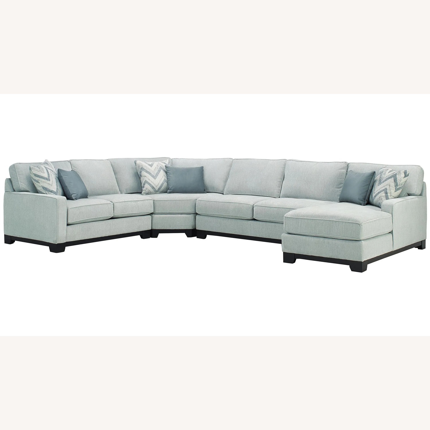 Raymour & Flanigan Arlo Gray Sectional + Ottoman  - image-7