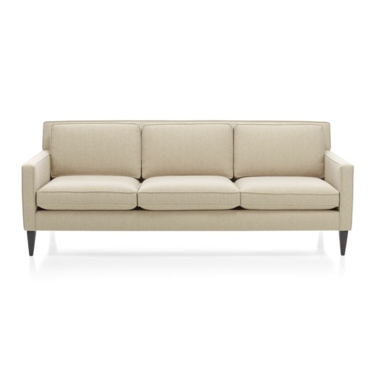 Crate & Barrel Rochelle Natural Fabric 3+ Seater Sofa - image-5