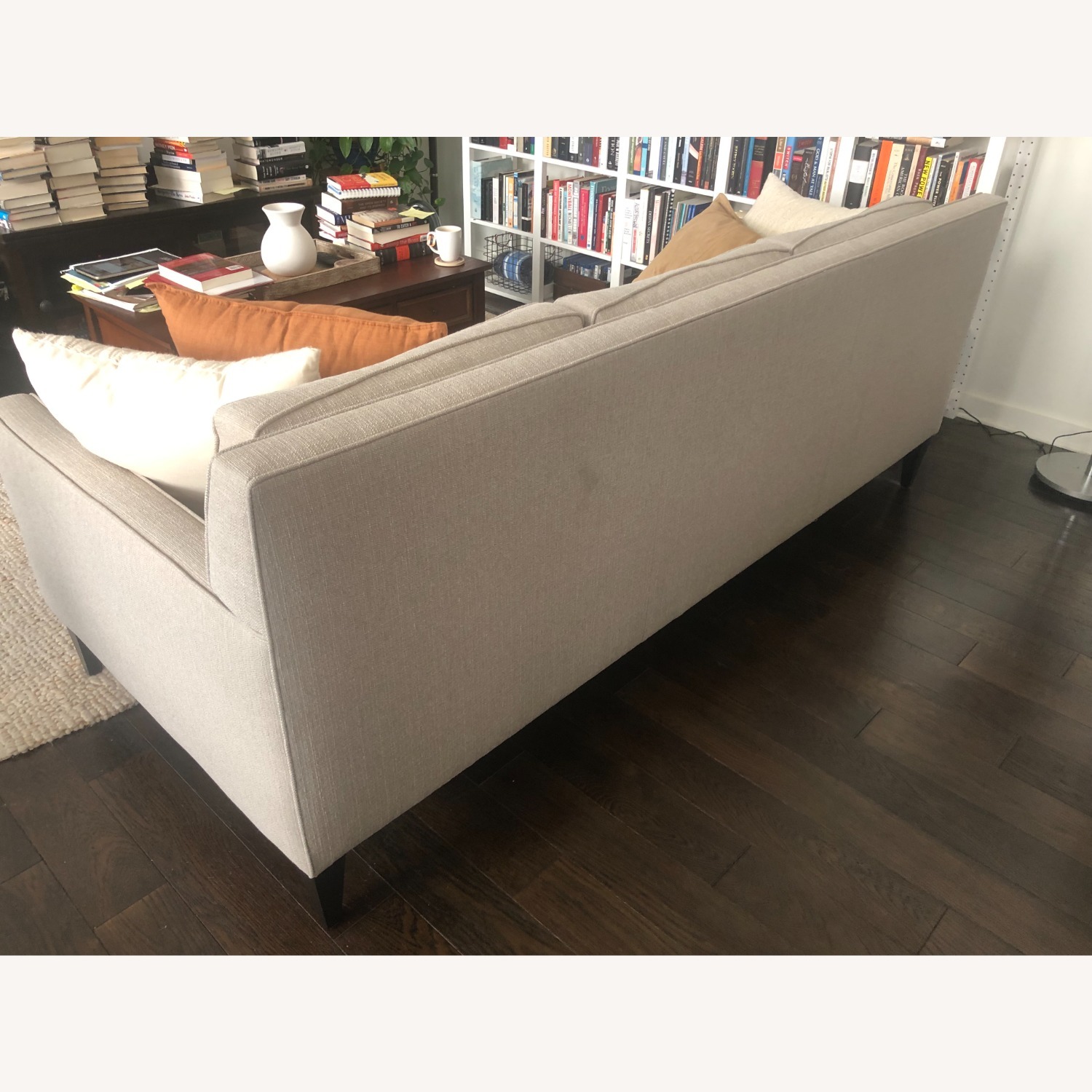 Crate & Barrel Rochelle Natural Fabric 3+ Seater Sofa - image-2